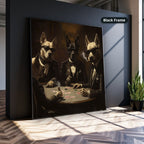 Dogs Playing Poker In Suits Canvas Wall Art, Ready To Hang
