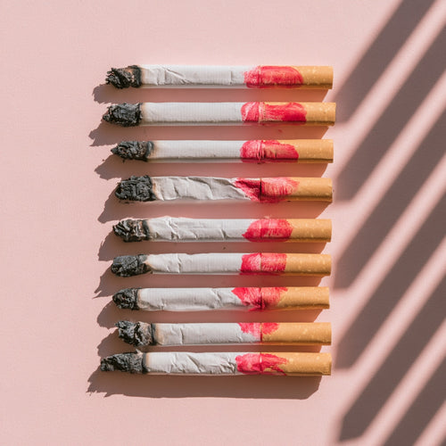 Cigarettes In Pink Still Life Canvas Wall Art, Ready To Hang