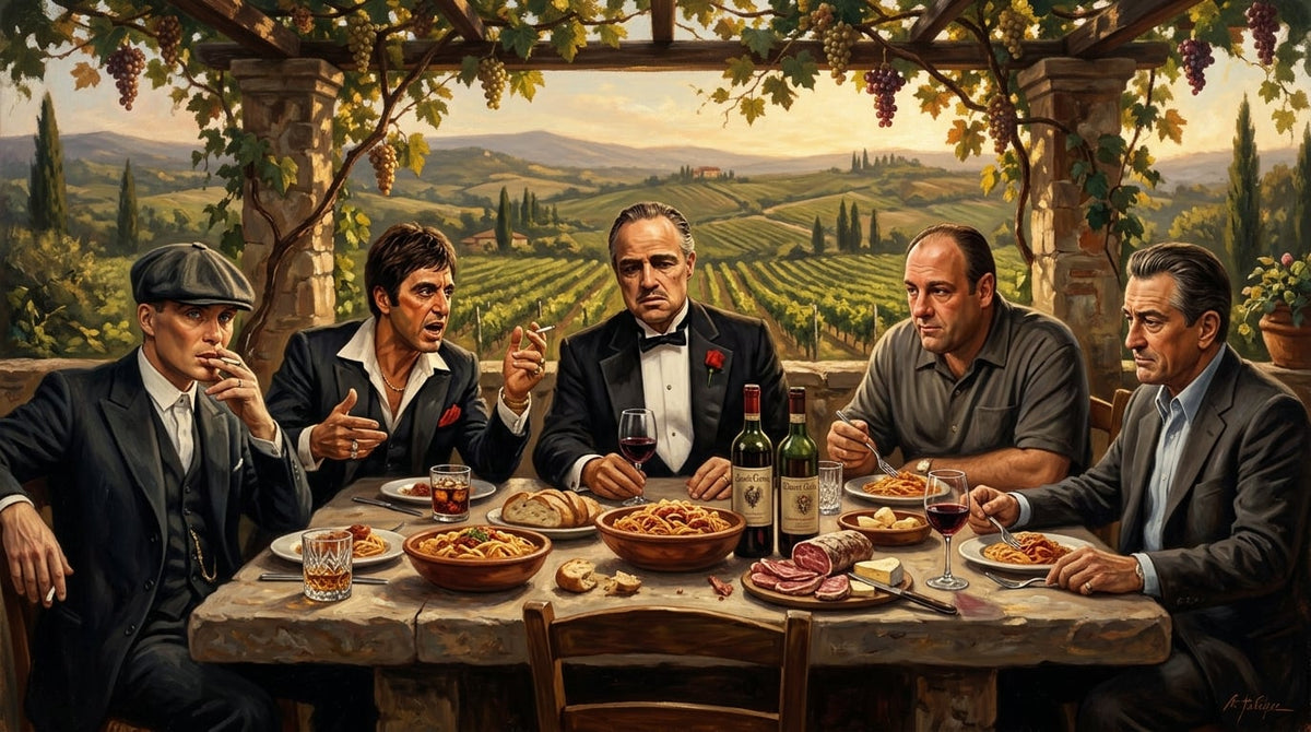 Mafia Canvas Wall Art, gangster wall decor, Italian mob scene